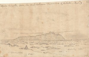 Monte Circeo dalla strada tra Terracina e Velletri da John Robert Cozens